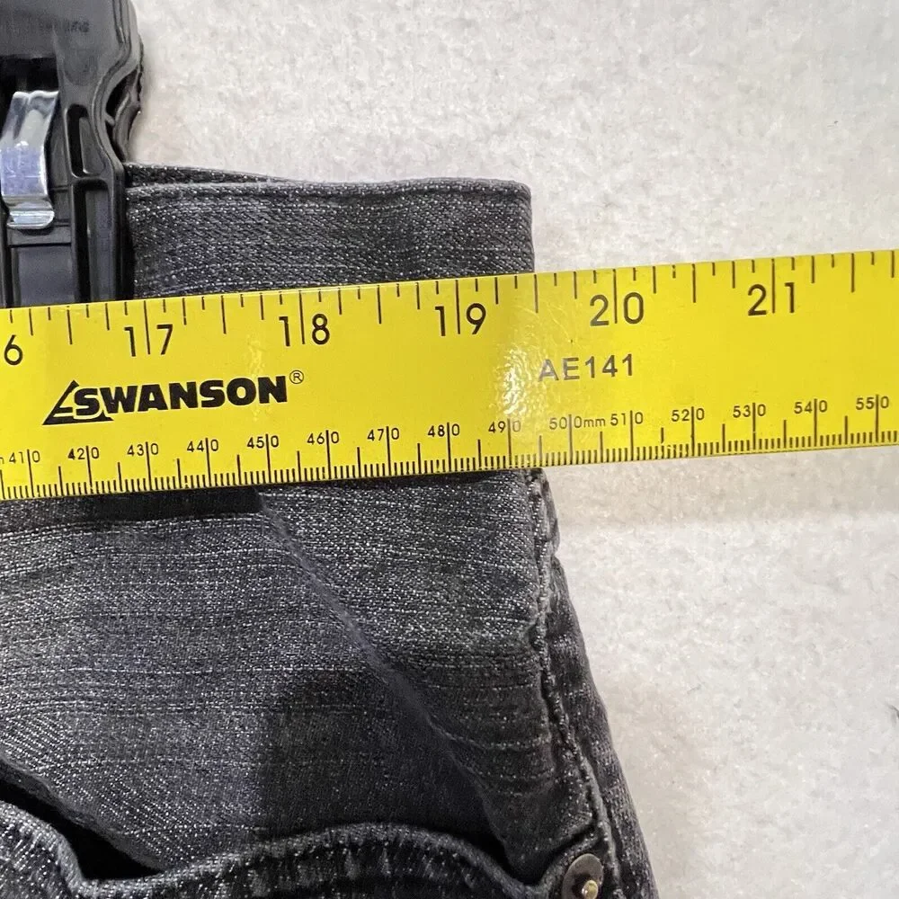 Levis Mens 505 Jeans 38 X 32 Black Fade Straight - Picture 4 of 9